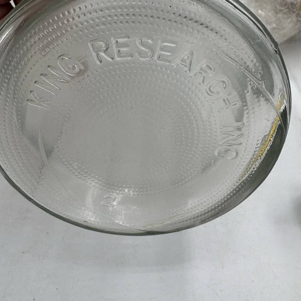 Vintage King Barbicide Jar Glass Large Salon Barber Shop Decor Disinfectant